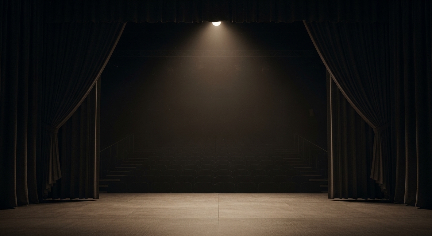 公演前の静かなステージを想起させる写真